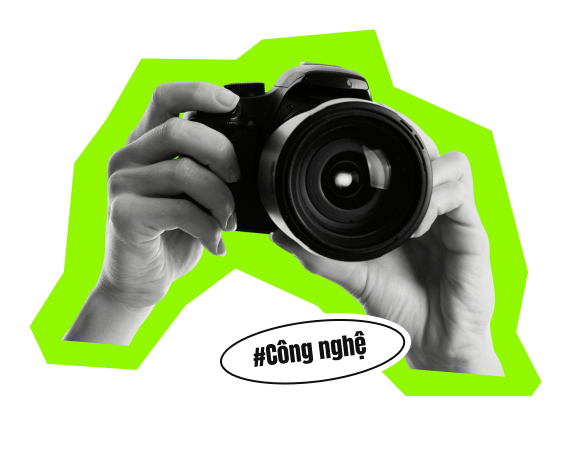 Hand holding camera image