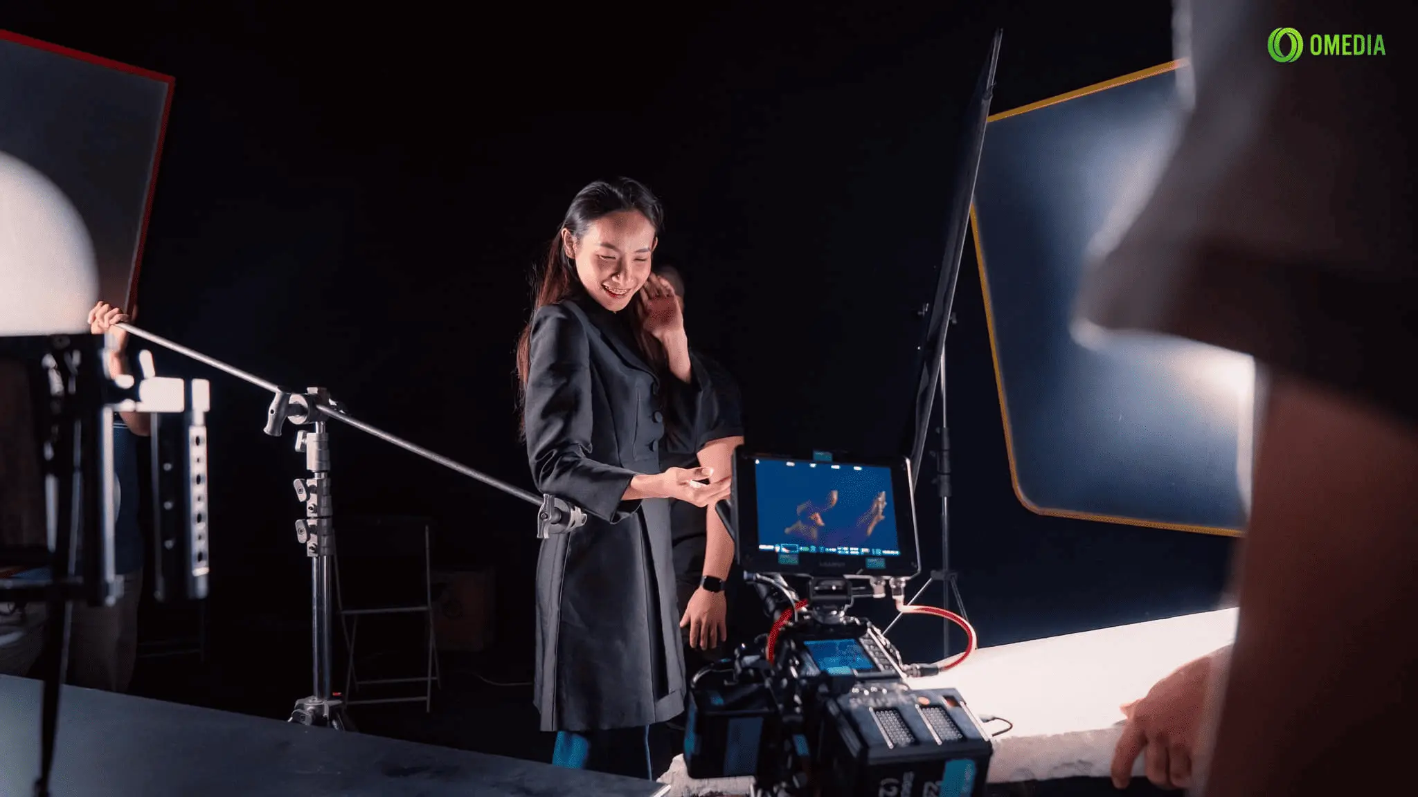 Behind the scenes production setup